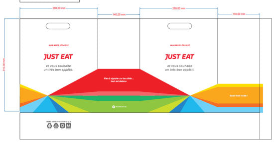 Sacs de livraison avec poignées découpées