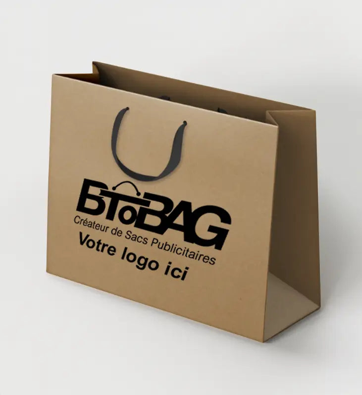 Sac luxe en papier kraft brun