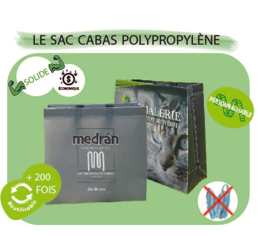 Le Sac Cabas réutilisable (ou Sac Polypropylène)