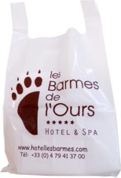 Le sac plastique publicitaire pour hôtel et spa