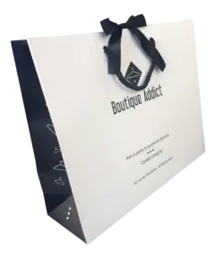 Un sac papier luxe personnalisé pour Boutique Addict