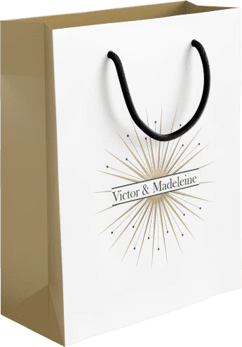 Sac papier Luxe avec vernis séléctif brillant