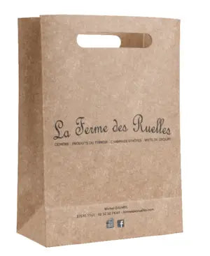 Le sac papier à poignées découpées renforcées