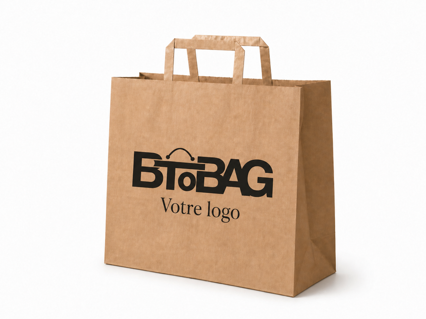 Sac kraft grande taille poignées plates