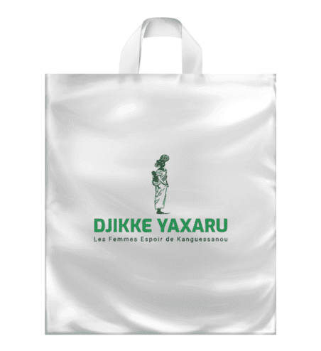 Sac bioplastique poignées souples