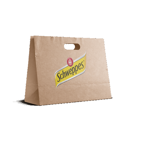 Sac kraft brun poignées découpées