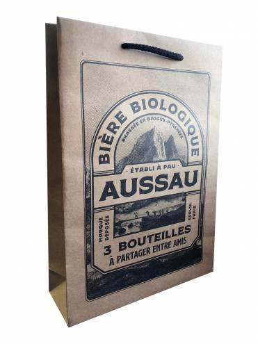 Sac papier luxe kraft brun