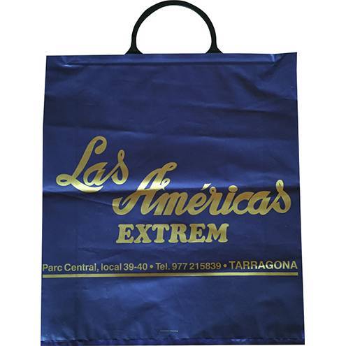 Sac plastique poignées rigides rapportées