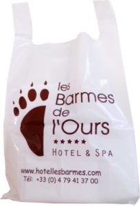 sac plastique publicitaire poignées bretelles