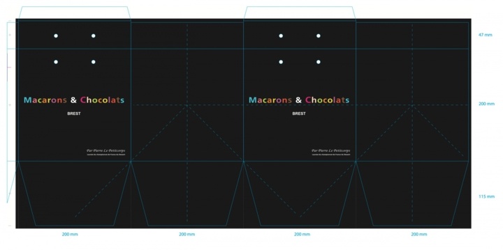 BAT sac papier luxe macarons *et* chocolats