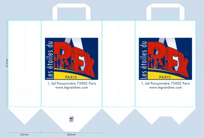 BAT sac publicitaire papier le grand REX paris