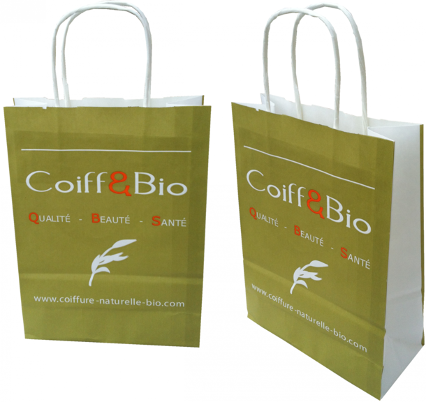 Sac kraft blanc Coiff*et*Bio