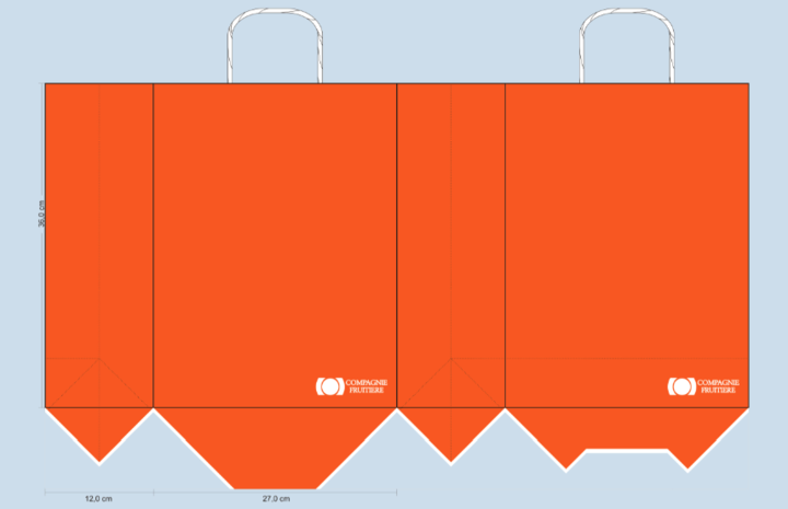 sac papier publicitaire compagnie fruitiere