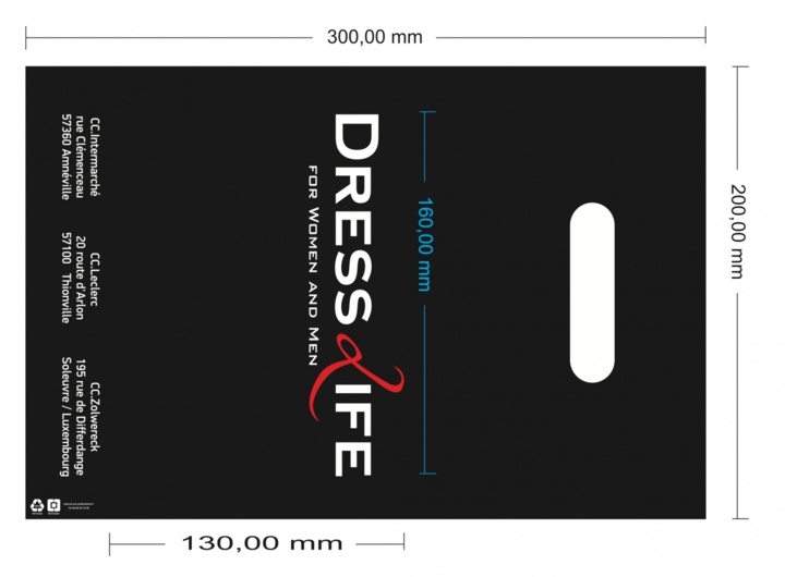 Sac plastique magasin desslife BAT