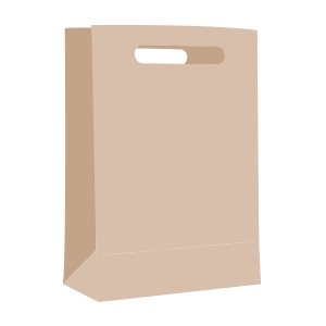 Sac en papier kraft poignées découpées