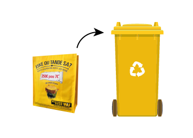 Le sac polypropylène écologique : 100% recyclable bacs jaunes