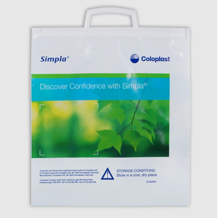 Sac plastique à poignées rigides