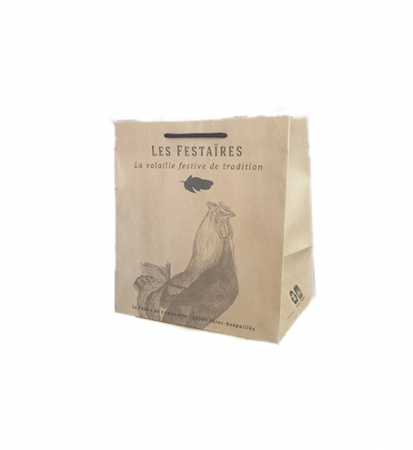 Sac kraft  brun poignées cordelettes