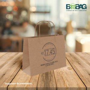 Sac kraft brun poignées torsadées