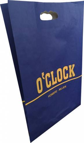 Sac kraft coloré poignées découpées