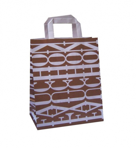 Sac kraft coloré poignées plates