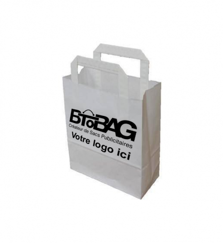 Sac kraft couleur poignées plates