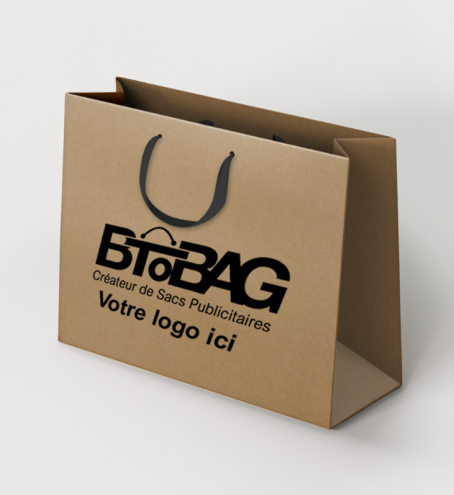 Sac papier luxe kraft brun