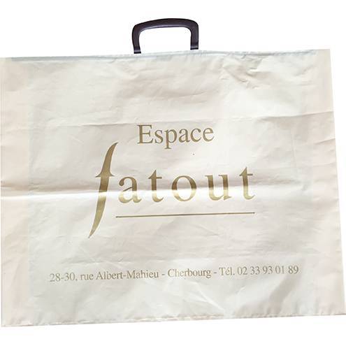 Sac plastique poignées rigides rapportées