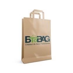 sac kraft poignees plates brun btobag