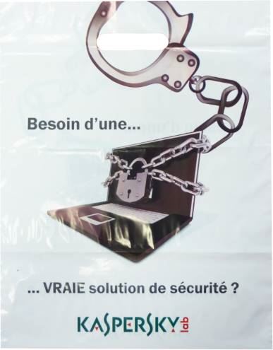 sac plastique publicitaire Kaspersky