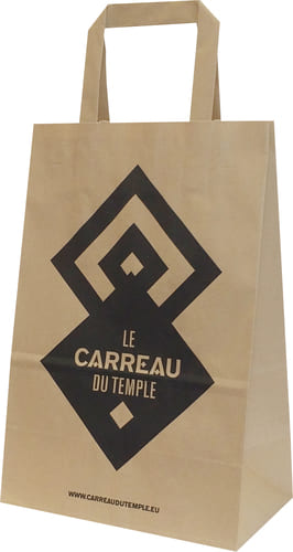 sac papier kraft brun publicitaire le carreau du temple
