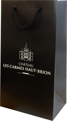 sac papier luxe poignées cordelettes Château les Carmes Haut-Brion