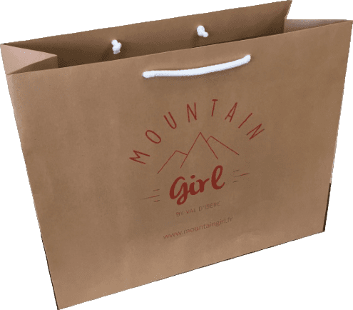 sac kraft luxe format paysage mountain girl