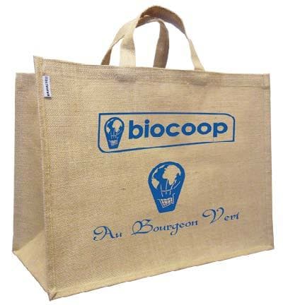 sac toile de jute personnalisé Biocoop