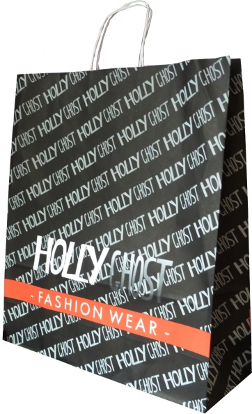 sac kraft shopping personnalisé holly ghost