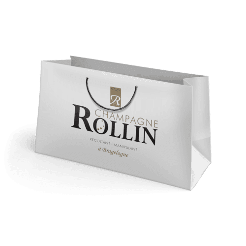 sac papier luxe poignées cordelettes personnalisé Rollin
