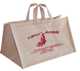 Sac en toile de jute personnalisé pour Natur' Arcade