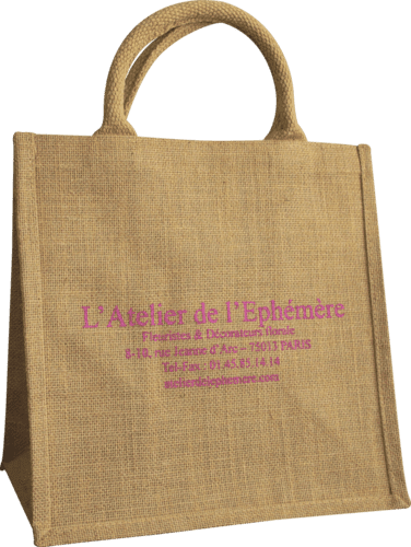 sac toile de jute personnalisé atelier de l'éphémère 