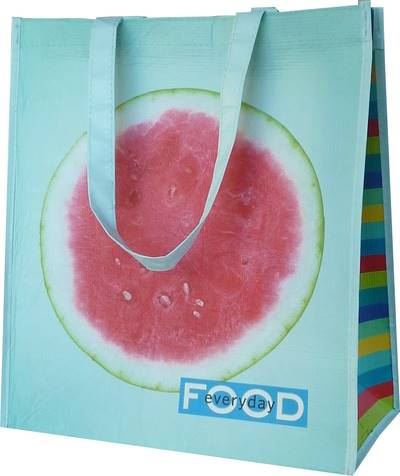 sac cabas polypro tissé bleu 