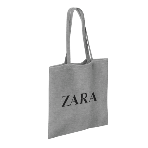 tote bag coton prêt-porter Zara publicitaire