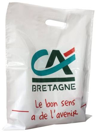 sac plastique poignées découpées renforcées crédit agricole bretagne