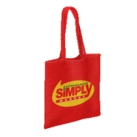 tote bag coton rouge personnalisé simply market 