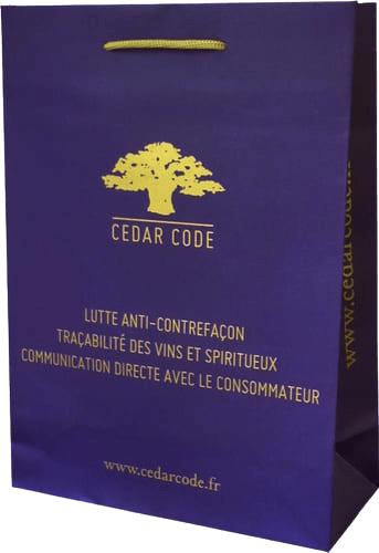 sac personnalisé poignées cordelettes Cedar Code