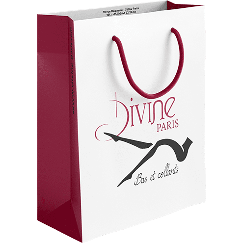 Sac pelliculé papier luxe modèle Divine Paris